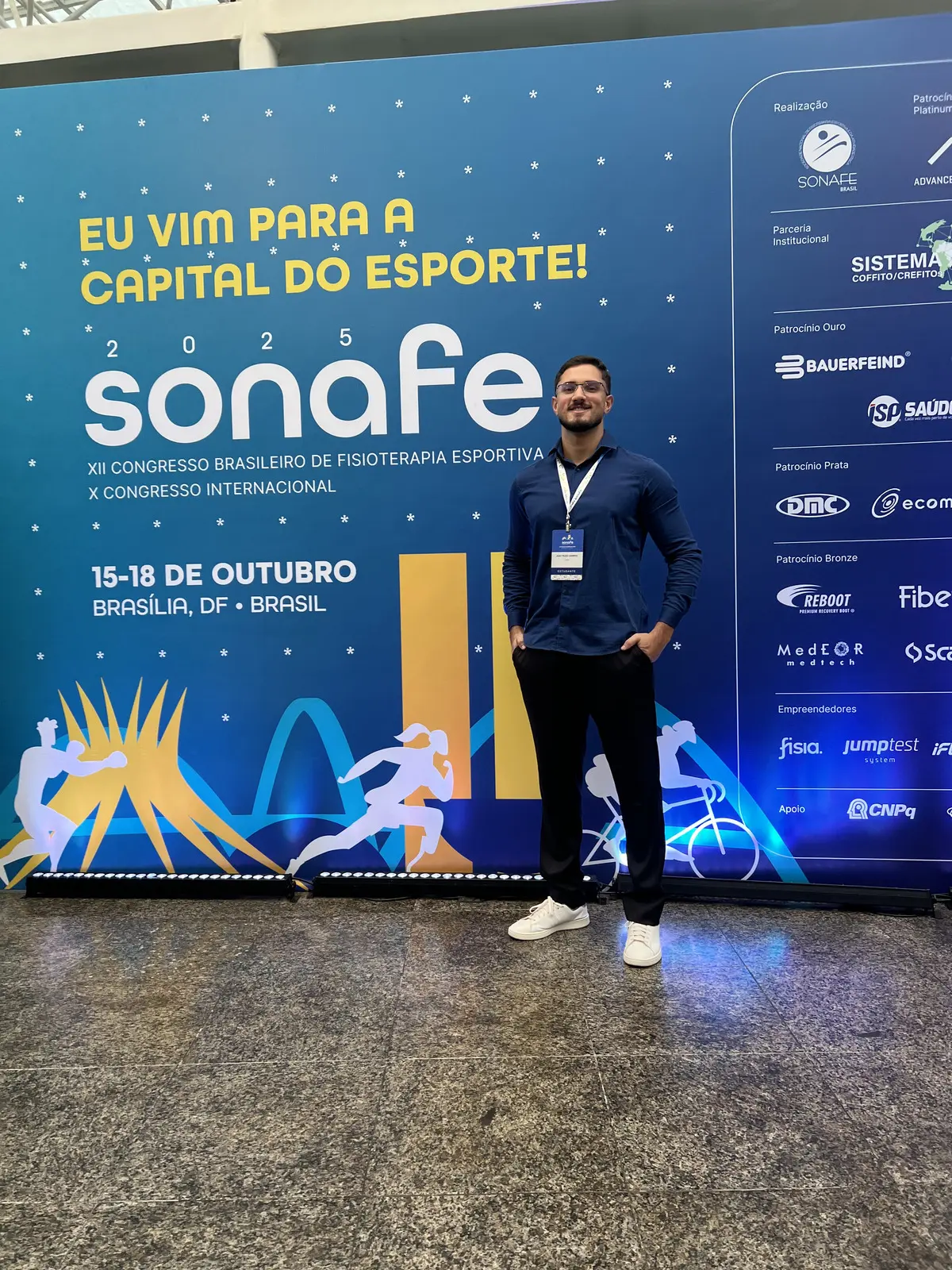 João Pedro Angst no Sonafe, Congresso Brasileiro de Fisioterapia Esportiva